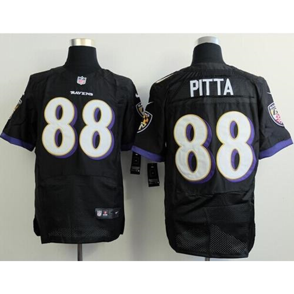 Ravens #88 Dennis Pitta Black Alternate Men's Stitched NFL New Elite Jersey 