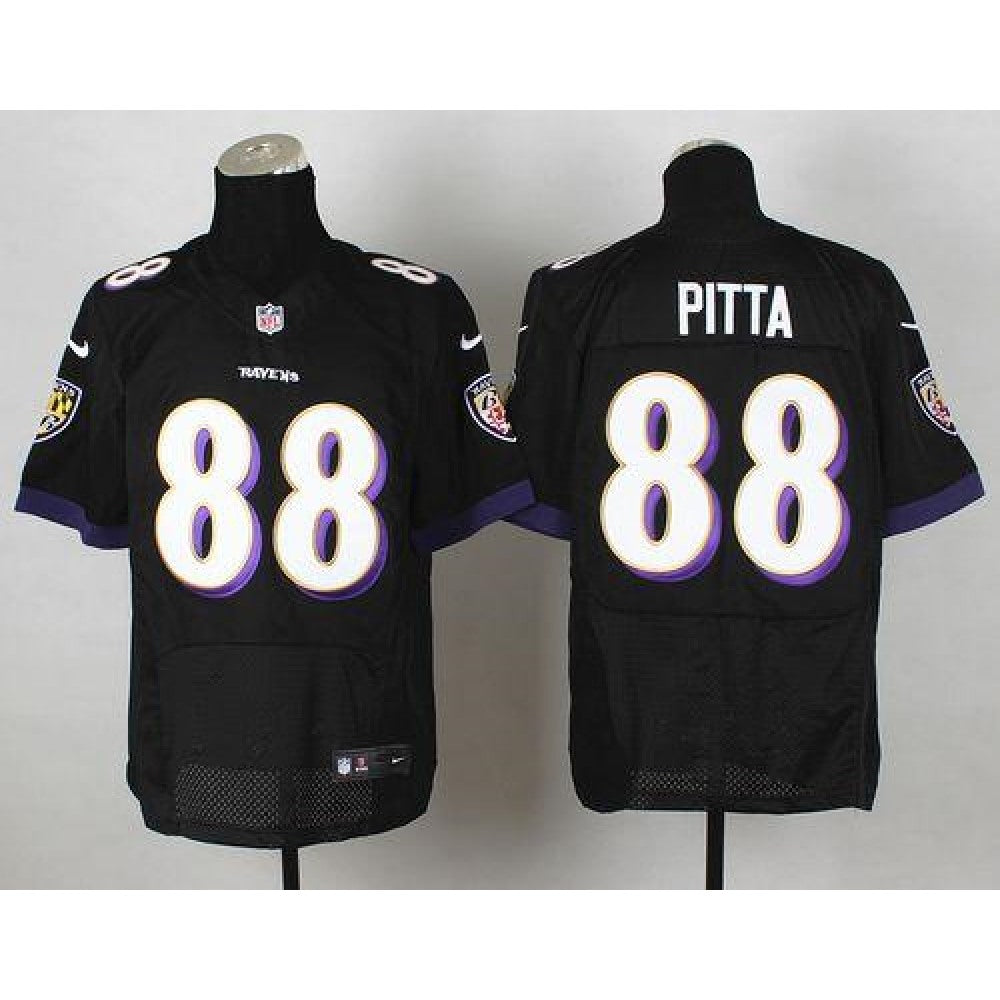 Ravens #88 Dennis Pitta Black Alternate Men's Stitched NFL Elite Jersey 