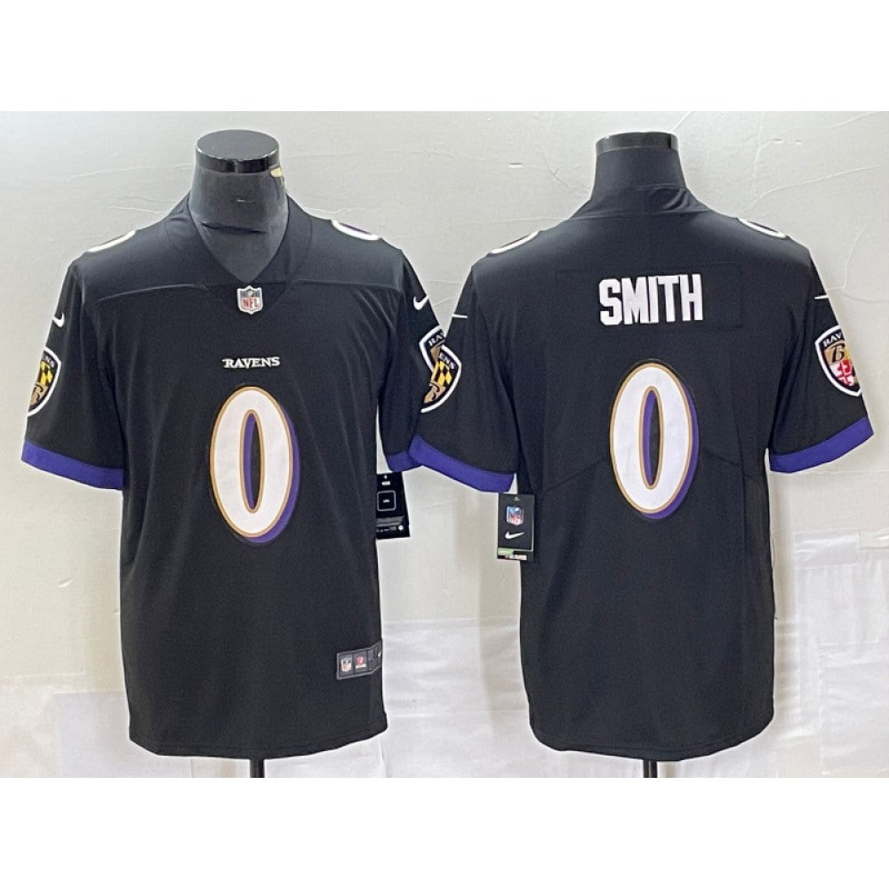 Men's Baltimore Ravens #0 Roquan Smith Black Vapor Untouchable Limited Football Jersey 