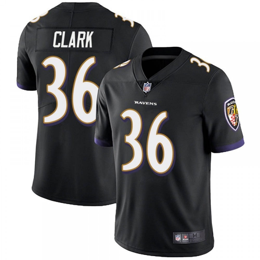 Men's Baltimore Ravens #36 Chuck Clark Black Vapor Untouchable Limited Jersey 