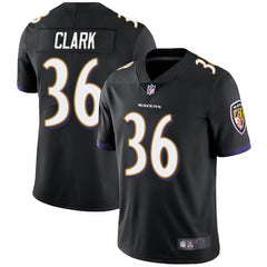 Men's Baltimore Ravens #36 Chuck Clark Black Vapor Untouchable Limited Jersey 