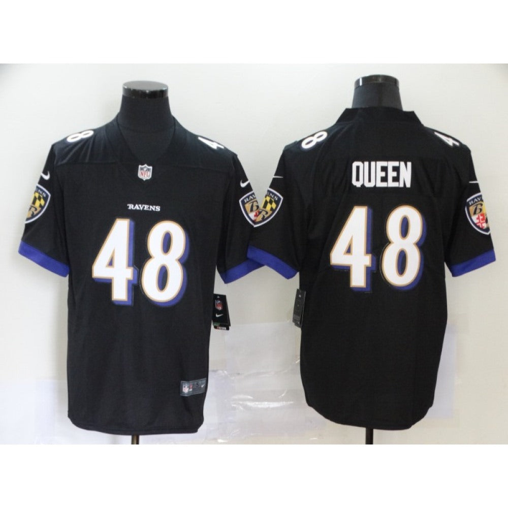Men's Baltimore Ravens #48 Patrick Queen Black Vapor Untouchable Limited Jersey 