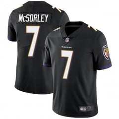 Men's Baltimore Ravens #7 Trace McSorley Black Vapor Untouchable Limited Jersey 