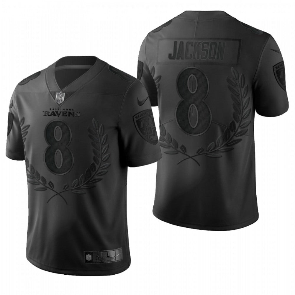 Men's Baltimore Ravens #8 Lamar Jackson Black Special Edition Limited Stitched Jersey 