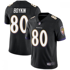 Men's Baltimore Ravens #80 Miles Boykin Black Vapor Untouchable Limited Jersey 