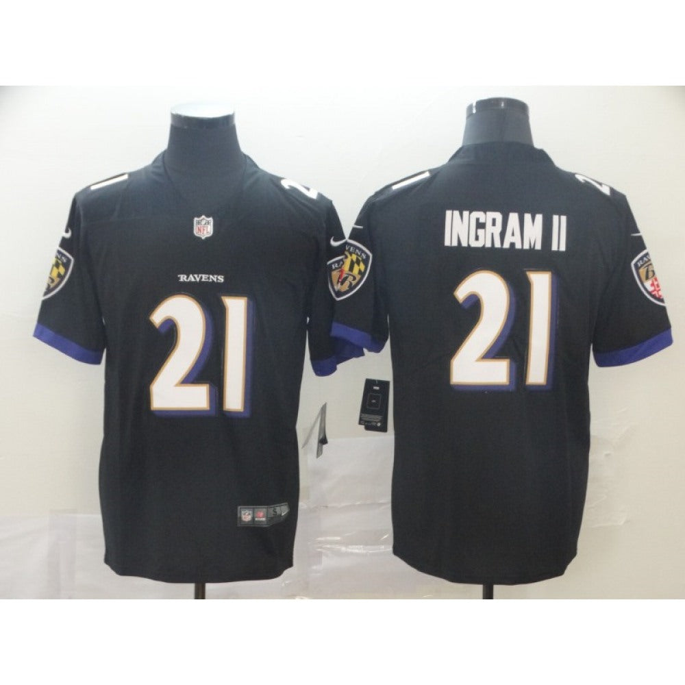 Men's Baltimore Ravens #21 Mark Ingram II Black Vapor Untouchable Stitched NFL Jersey 