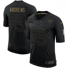 Men's Baltimore Ravens #89 Mark Andrews Black 2020 Salute To Service Limited Stitched Jersey 