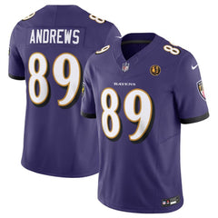 Men's Baltimore Ravens #89 Mark Andrews Purple 2023 F.U.S.E. With John Madden Patch Vapor Limited Football Jersey 