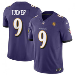 Men's Baltimore Ravens #9 Justin Tucker Purple 2023 F.U.S.E. With John Madden Patch Vapor Limited Football Jersey 