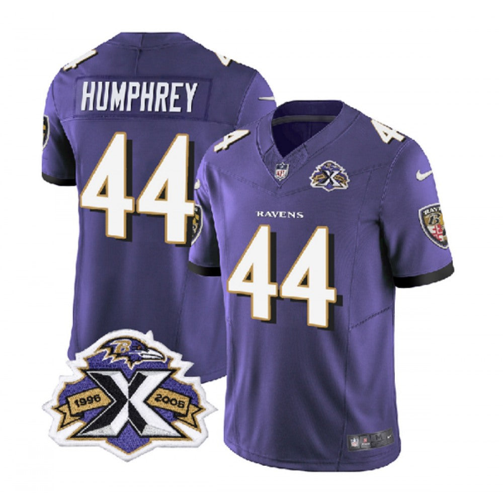 Men's Baltimore Ravens #44 Marlon Humphrey Purple 2023 F.U.S.E With Patch Throwback Vapor Limited Jersey 