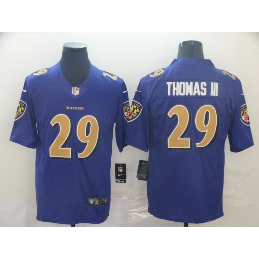 Men's Baltimore Ravens #29 Earl Thomas III Purple Color Rush NFL Jersey 