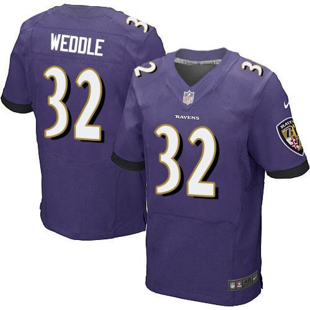 Ravens #32 Eric Weddle Purple Team Color Men's Stitched NFL New Elite Jersey 