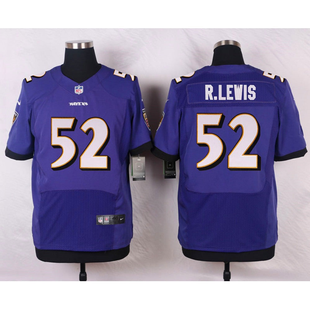 Ravens #52 Ray Lewis Purple Team Color Men's Stitched NFL New Elite Jersey 