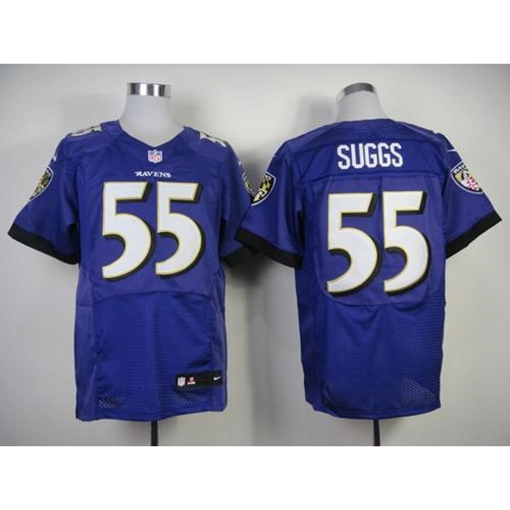 Ravens #55 Terrell Suggs Purple Team Color Men's Stitched NFL New Elite Jersey 