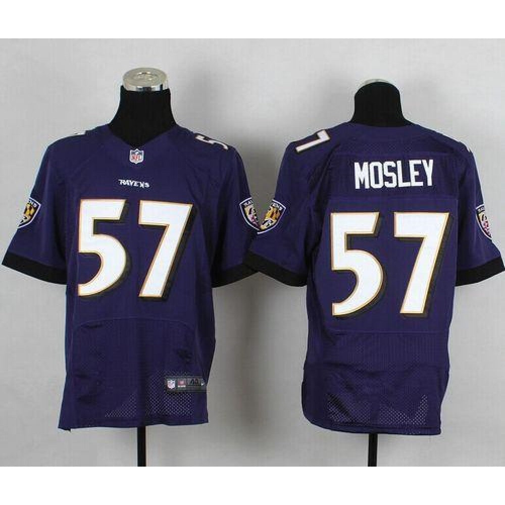 Ravens #57 C.J. Mosley Purple Team Color Men's Stitched NFL New Elite Jersey 