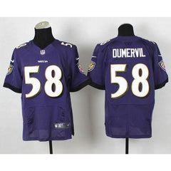 Ravens #58 Elvis Dumervil Purple Team Color Men's Stitched NFL New Elite Jersey 
