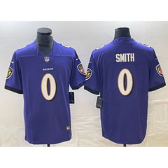 Men's Baltimore Ravens #0 Roquan Smith Purple Vapor Untouchable Limited Football Jersey 