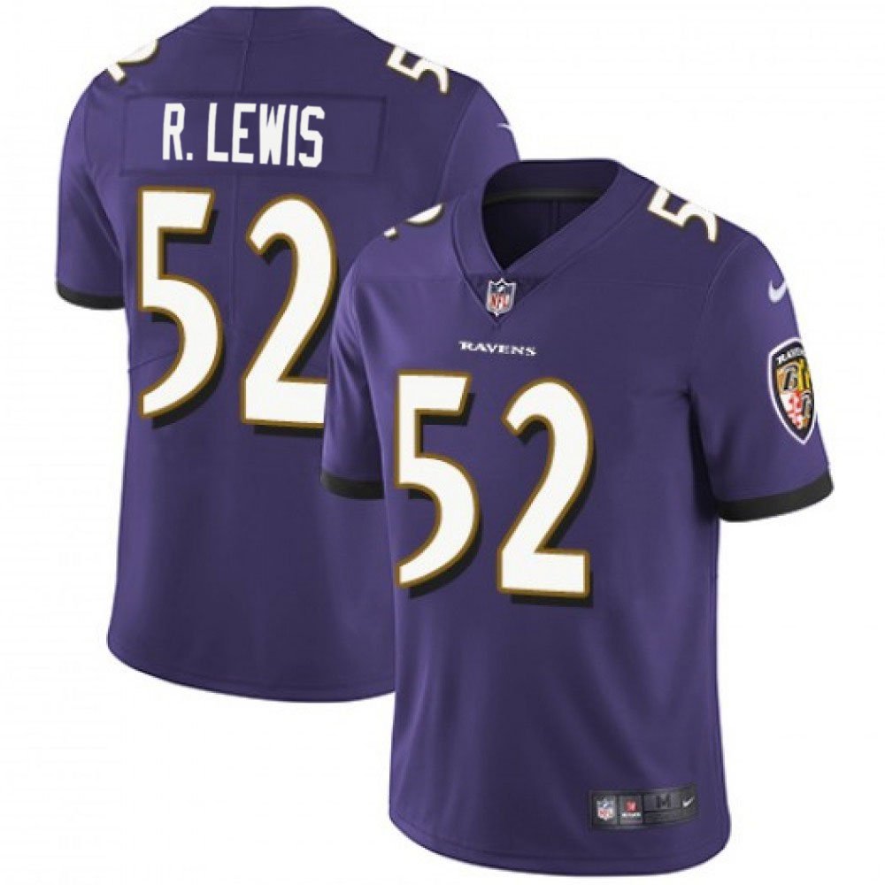 Men's Baltimore Ravens #52 Ray Lewis Purple Vapor Untouchable Limited NFL Jersey 