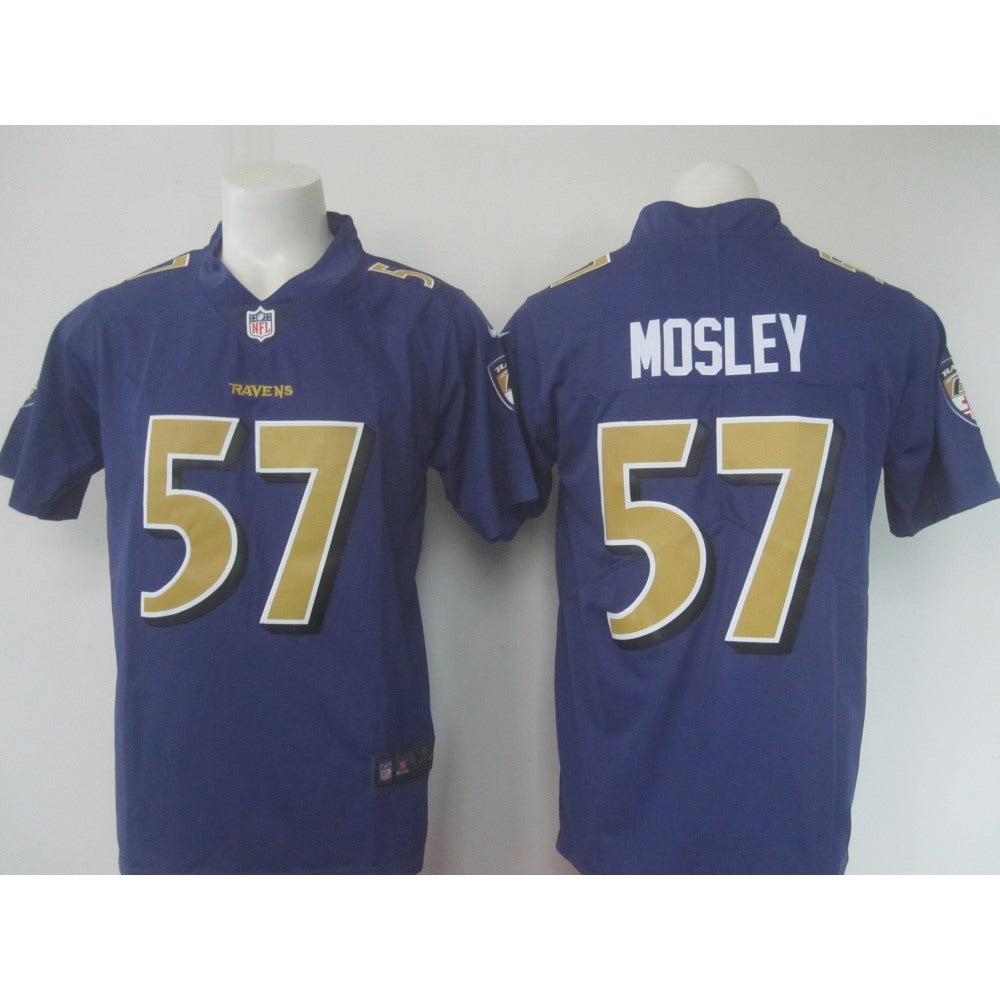 Men's Ravens #57 C.J. Mosley Purple Limited Rush NFL Jersey 