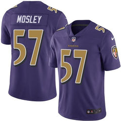 Ravens #57 C.J. Mosley Purple Men's Stitched NFL Limited Rush Jersey 