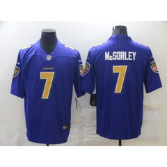 Men's Baltimore Ravens #7 Trace McSorley Purple Color Rush Limited Jersey 