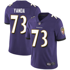 Men's Baltimore Ravens #73 Marshal Yanda Purple Vapor Untouchable Limited NFL Jersey 