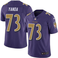 Ravens #73 Marshal Yanda Purple Men's Stitched NFL Limited Rush Jersey 