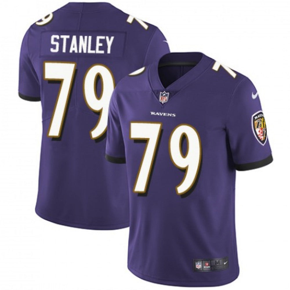 Men's Baltimore Ravens #79 Ronnie Stanley Purple Vapor Untouchable Limited Stitched NFL Jersey 