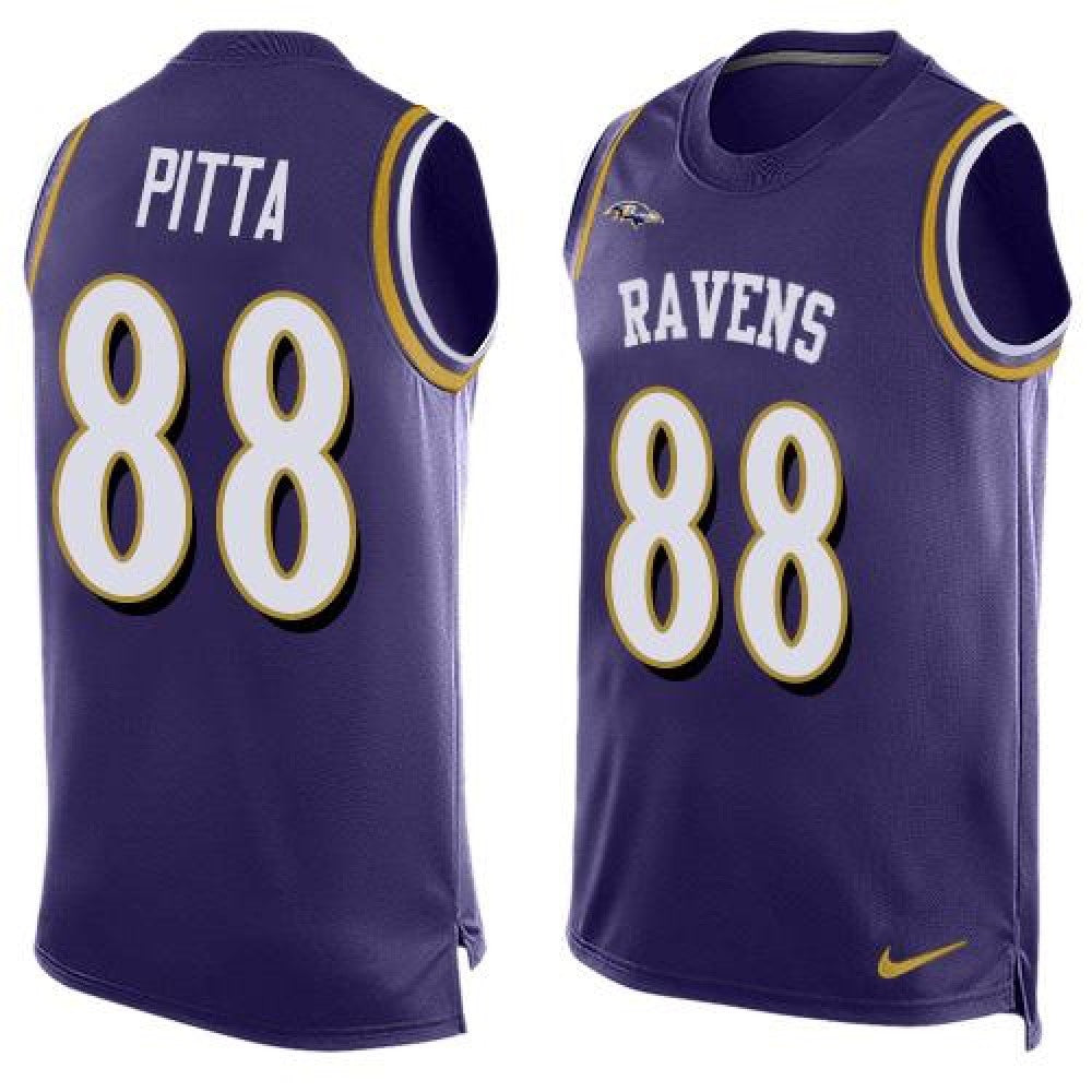 Ravens #88 Dennis Pitta Purple Team Color Men's Stitched NFL Limited Tank Top Jersey 