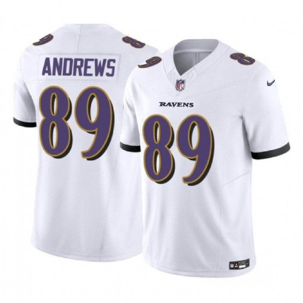 Men's Baltimore Ravens #89 Mark Andrews White 2023 F.U.S.E Vapor Limited Jersey 