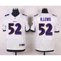 Ravens #52 Ray Lewis White Men's Stitched NFL New Elite Jersey 