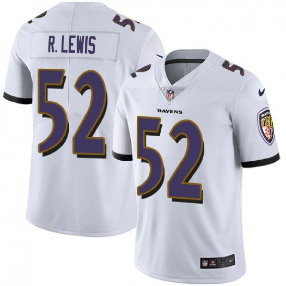 Men's Baltimore Ravens #52 Ray Lewis White Vapor Untouchable Limited NFL Jersey 