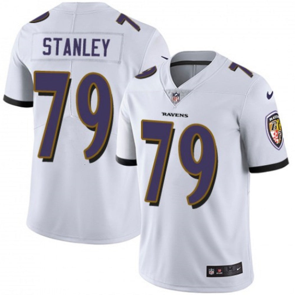 Men's Baltimore Ravens #79 Ronnie Stanley White Vapor Untouchable Limited Stitched NFL Jersey 
