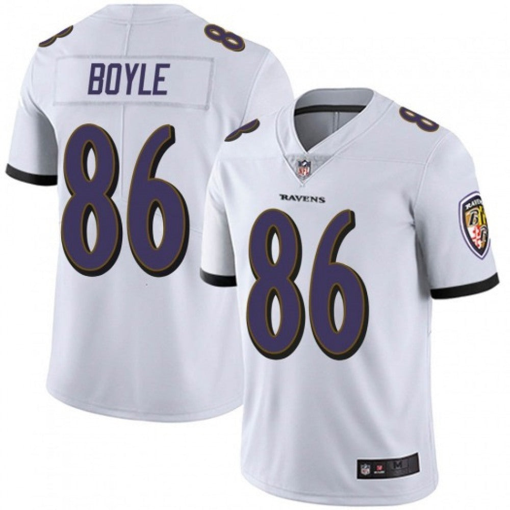 Men's Baltimore Ravens #86 Nick Boyle White Vapor Untouchable Limited Jersey 