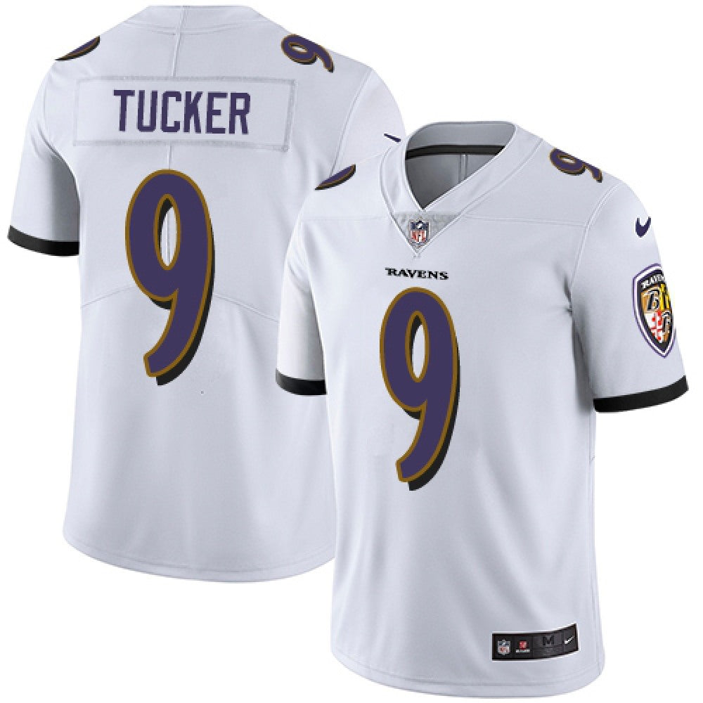 Men's Baltimore Ravens #9 Justin Tucker White NFL Vapor Untouchable Limited Jersey 