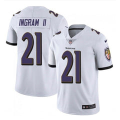 Men's Baltimore Ravens #21 Mark Ingram II White Vapor Untouchable Stitched NFL Jersey 