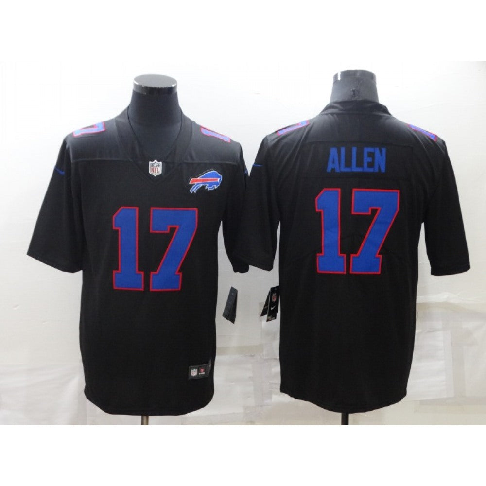 Men's Buffalo Bills #17 Josh Allen Black Vapor Untouchable Limited Stitched Jersey 