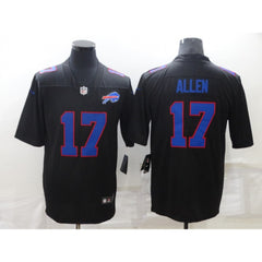Men's Buffalo Bills #17 Josh Allen Black Vapor Untouchable Limited Stitched Jersey 