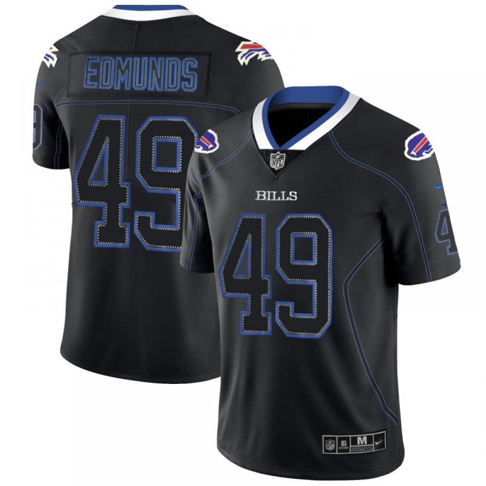 Men's Buffalo Bills #49 Tremaine Edmunds Black 2018 Lights Out Color Rush NFL Limited Jersey 