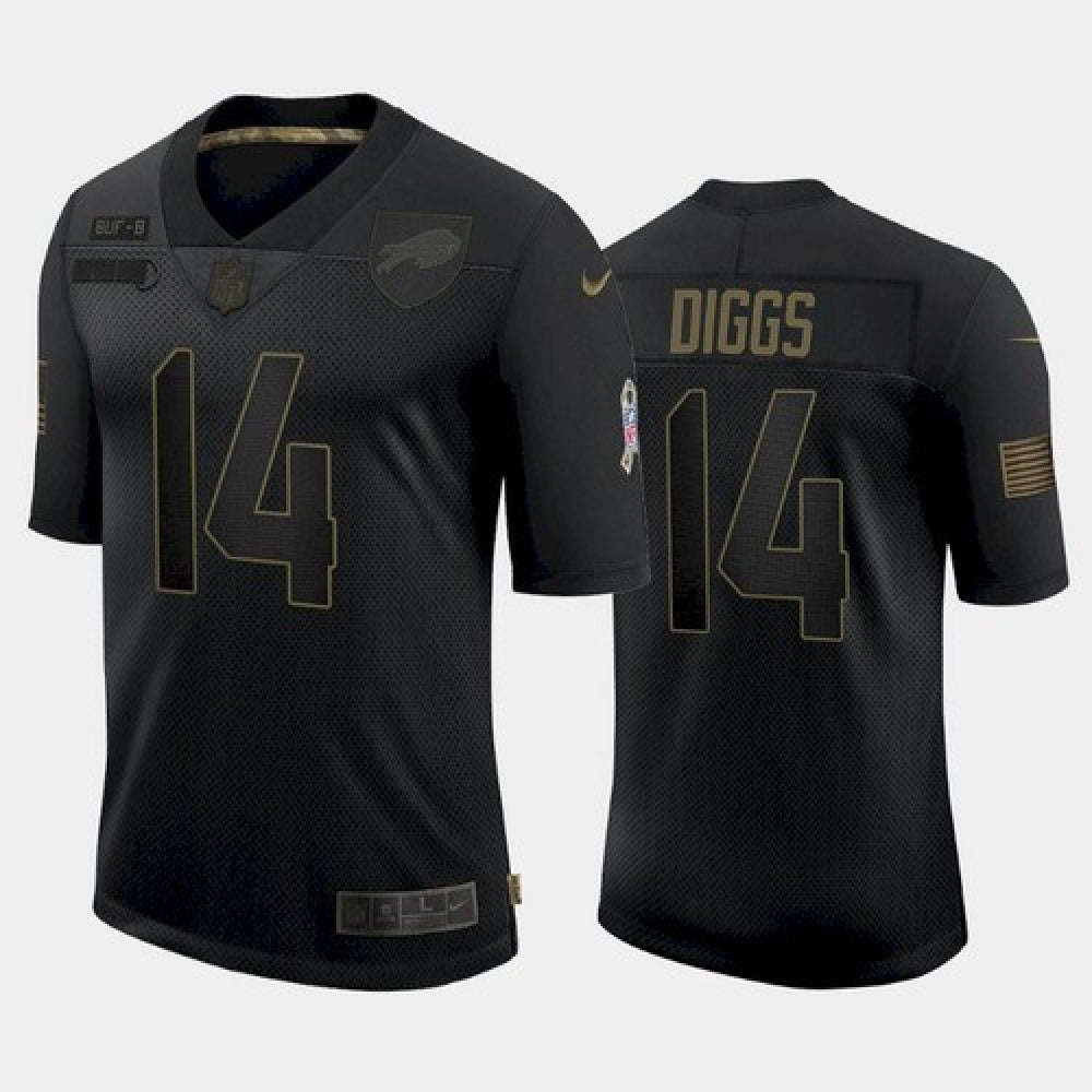 Men's Buffalo Bills #14 Stefon Diggs 2020 Black Salute To Service Limited Stitched Jersey 