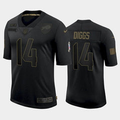 Men's Buffalo Bills #14 Stefon Diggs 2020 Black Salute To Service Limited Stitched Jersey 