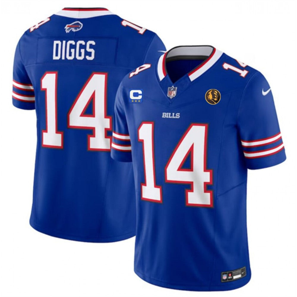 Men's Buffalo Bills #14 Stefon Diggs Blue 2023 F.U.S.E. With 3-star C Ptach And John Madden Patch Vapor Limited Stitched Football Jersey 