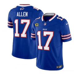 Men's Buffalo Bills #17 Josh Allen Blue 2023 F.U.S.E. With 4-Star C Patch Vapor Untouchable Limited Stitched Jersey 