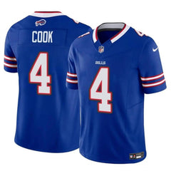 Men's Buffalo Bills #4 James Cook Blue 2023 F.U.S.E. Vapor Untouchable Limited Stitched Football Jersey 