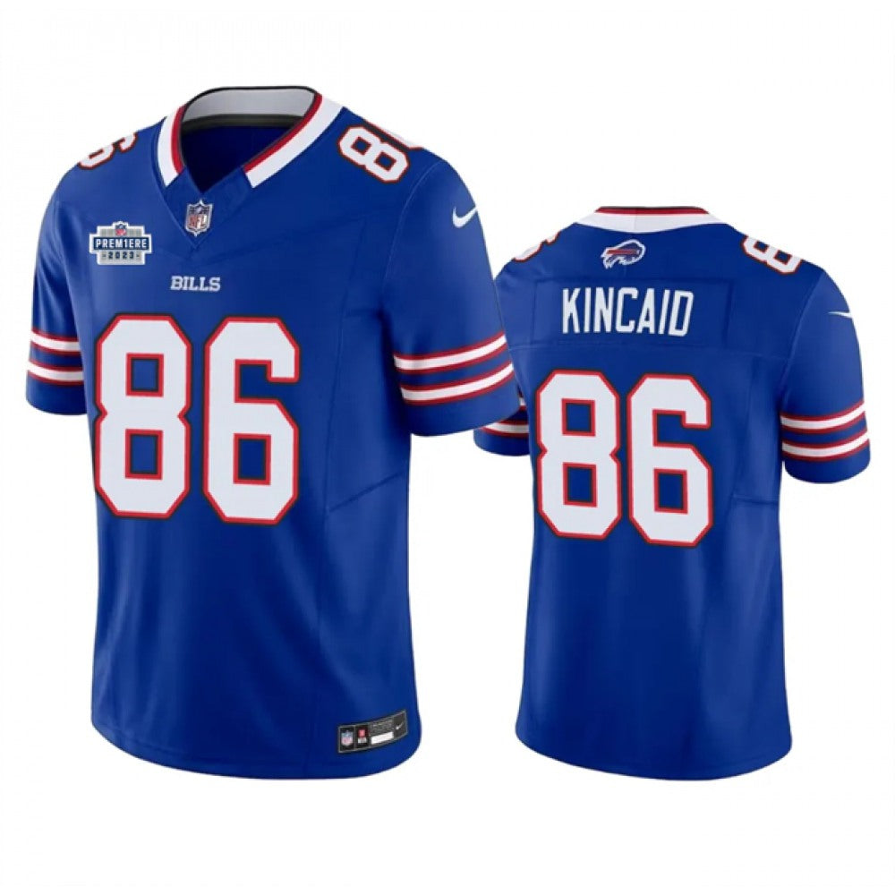 Men's Buffalo Bills #86 Dalton Kincaid Blue 2023 F.U.S.E. With Prem1ere Patch Vapor Untouchable Limited Stitched Football Jersey 