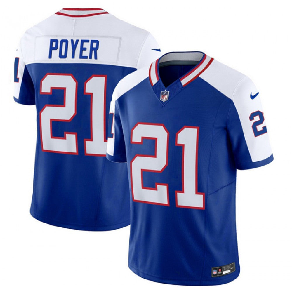 Men's Buffalo Bills #21 Jordan Poyer Blue/White 2023 F.U.S.E. Throwback Vapor Untouchable Limited Stitched Jersey 