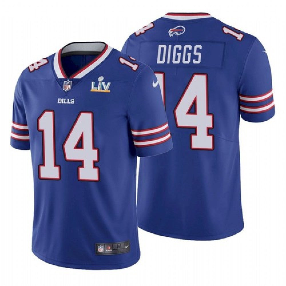 Men's Buffalo Bills #14 Stefon Diggs Blue 2021 Super Bowl LV Stitched NFL Jersey 