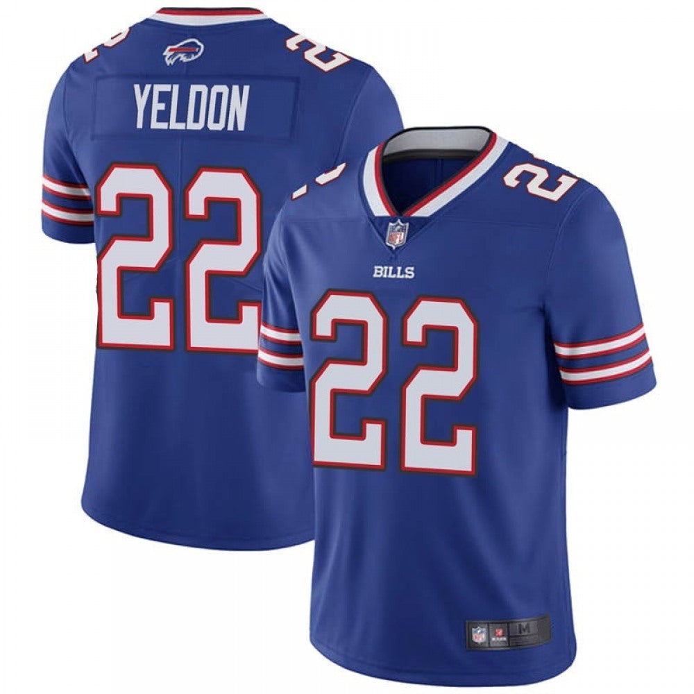 Men's Buffalo Bills #22 T.J. Yeldon Blue Vapor Untouchable Limited Stitched Jersey 