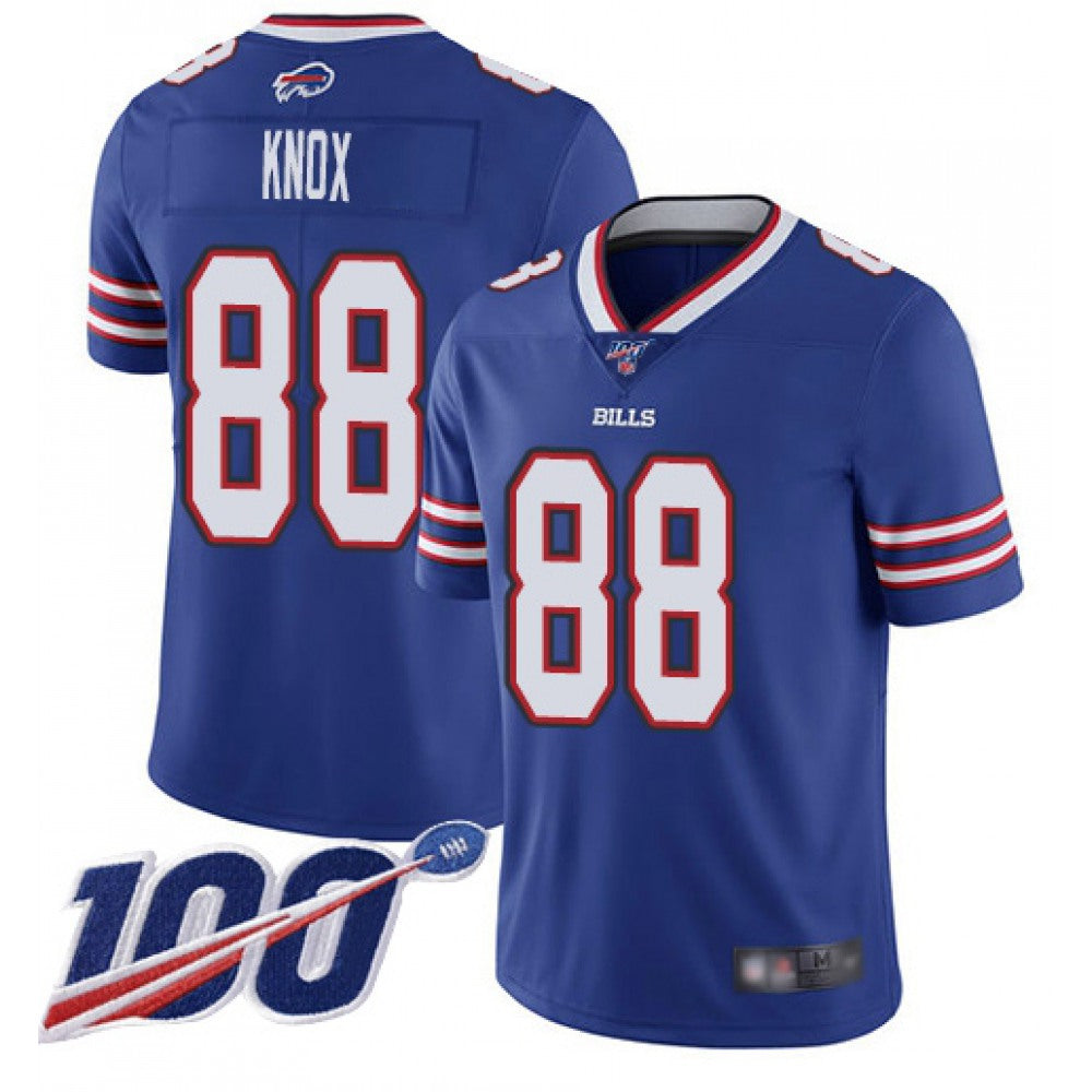 Men's Buffalo Bills #88 Dawson Knox Blue 100th Season Vapor Untouchable Limited Stitched Jersey 