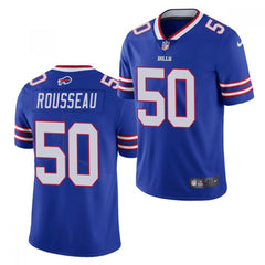 Men's Buffalo Bills #50 Gregory Rousseau 2021 Blue Vapor Untouchable Stitched NFL Jersey 
